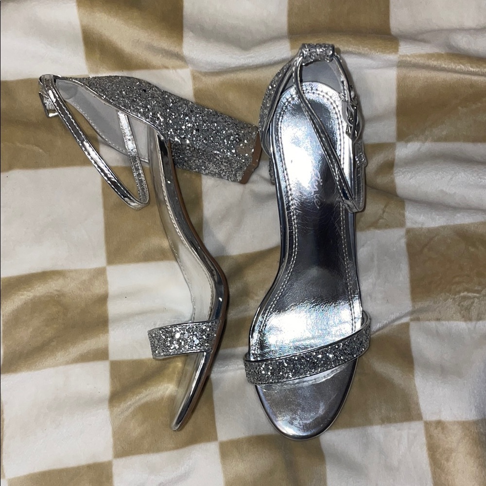 Silver Glitter Women's Heels